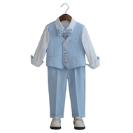 lontakids Kids Boys Formal Suit 4Pcs (Vest + Pants + Shirt + Bowtie)6Pcs (Jacket + Vest + Pants + Sh
