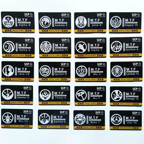 SCP foundation M.T.F mobile task forces PVC hardcard secret GUARD Cosplay card