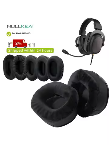 NULLKEAI Replacement Thicken Leather Earpads For Havit H2002D Headset Memory Sponge Cushion Sleeve