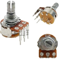 5 Pcs Carbon Film Potentiometers 149 with Switch B10K Three-Bend Foot Volume Regulating Potentiomete