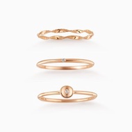 戒指 K金 夏季新品 線戒 18K 小鑽戒 手工製品