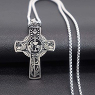 Stainless Steel Cross Necklace｜Non-Fade Holy Body Grape Juice Design｜Unisex Faith Pendant