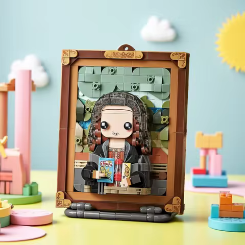 Pixel Art Painting Creative World Famous Classic Pixel Art Painting Model Mini Building Blocks Child