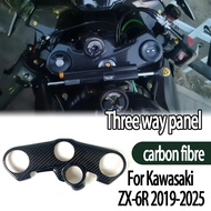 For Kawasaki ZX6R ZX-6R Ninja636 2019-2025 100%Carbon fiber top connecting plate tee modified motorc
