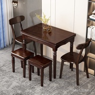 Retractable Solid Wood Small Apartment Rectangular Combination Table Chinese Style Foldable Multifun