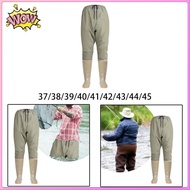 [WOW] Men Waist Waders Bootfoot Waders Waterproof PVC AntiSlip Stocking Foot