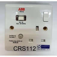 ABB 1 Gang 13A 10mA/30mA Residual Current Device RCD Switched Socket PVC (CRS112/CRS113)