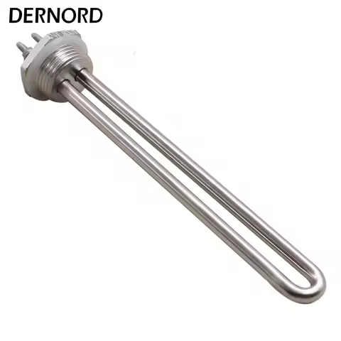 DERNORD U Type Immersion Heating Element 1 Inch NPT Screw-In Tubular Water Heater 24V 900W SUS304 DC