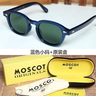 แว่นกันแดดทรงกลมสำหรับทั้งชายและหญิง MOSCOT LEMTOSH แว่นสายตาแบบพับได้สไตล์ย้อนยุคที่สวมใส่สบายและหร