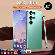 โทรศัพท์มือถือ Sumsang Galaxy S23 Ultra 5G จอใหญ่ 7.5“Full HD+ รองรับแอพธนาคาร ไลน์ ยูทูป 4G/5G รองรับ 2 ซิม แรม16GB รอม512GB โทรศัพท์ถูกๆ Android12.0 Mobile phone โทรศัพท์ราคาพิเศษ มือถือราคาถูกๆ เล่นเกม โทรศัพท์ราคาถูก ส่งฟรีมีประกัน มีเก็บเงินปลายทาง