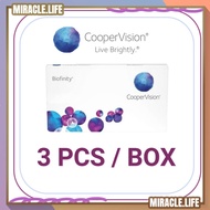 (3 PCS ) Cooper Vision Biofinity Monthly Disposable Silicone Hydrogel - Power -1.00 to -12.00 Clear 