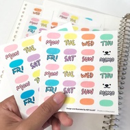 Transparent daily sticker/ daily planner sticker/ TRANSPARENT journal sticker