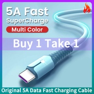 【Buy 1 Take 1】DISOUR LED Liquid Silicone 5A Data Fast Charging Cable Type-C Micro USB Lightning For Huawei iPhone Xiaomi Super Charger Cable 0.25M 1M 1.5M 2M