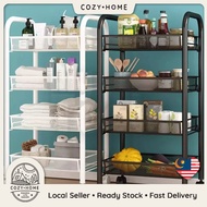 🔥READY STOCK🔥Trolley Rack Home Storage Office File Kitchen Organizers 3 tier / 4 tier / 5 tier