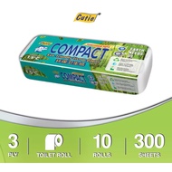 CUTIE COMPACT (GREEN) TOILET ROLL 300S*10R (3PLY)