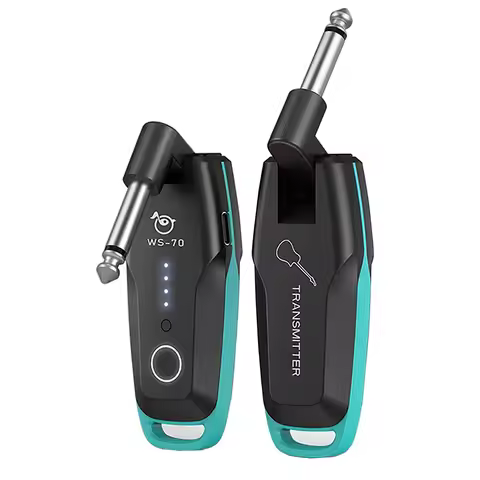 WS-70 UHF Low Latency Electric Guitar Wireless Transmitter Receiver Rechargeable Multi Channels For 