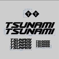 Tsunami Fixie Bike Stickers Complete for Fixie Frames