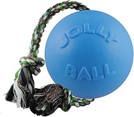 Jolly Pets Romp-n-Roll Rope and Ball Dog Toy, 6 Inches/Medium, Blueberry, Model Number: 606 BB, All 