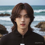Influencer Wig Wolf Tail Male Japanese Style Middle Cut Handsome Short Hair Kimura Takuya Same Style