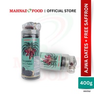 Mahnaz Food Kurma Dates Organic Ajwa 400g + Free Saffron