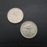 Uang Koin Kuno 10 Sen Malaysia 1997 dan 1999
