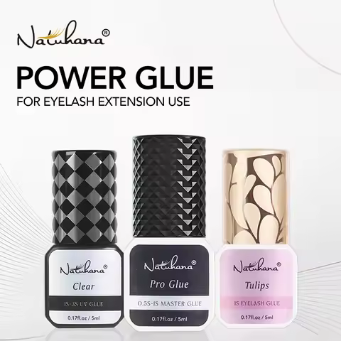 NATUHANA FLoral Scent lashes Glue Tulip Scent adhesive for eyelash 1s Second Fast Drying Strong Fals