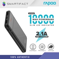Rapoo S1005 2.1A Fast Charging PowerBank 10000mAh Dual USB Power Bank Backup Battery