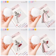 ins cherry keychian case  For Baseus E19 E20 WM01 WM02 E16 E17 E18 E12 Case silicone Transparent Ear