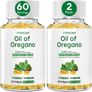 Basil Oil and Black Seed Oil, Organic 6,000mg Basil Oil Capsules, Containing Parsley Phenolic Acid, 
