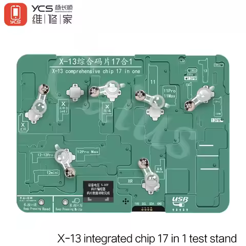YCS 17in1 EEPROM Chip Test Stand Disassembly-free Read write Baseband Chip Logic Programmer for iPho