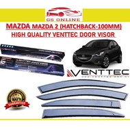 MAZDA MAZDA 2 (HATCHBACK-100MM) 2014 2015 2016  High Quality Venttec Door Visor Window Vent Air Pres