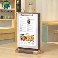 AQUAGEM Ads Display Stand, Multi page Label Holder Menu Card Holder, Multipurpose Aon-slip Wooden Ho