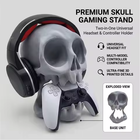 Creative Gaming Controller Esports Earphone Stand For PS5/PS4 Skeleton-Shaped, E-sports Desktop Deco