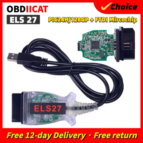 A++ Quality Newest V2.3.8 OBD2 Code Reader ELS27 FORScan Works Green PCB FTDI Chip+PIC24HJ128GP Best