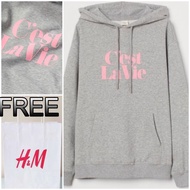 Hoodie h&m Cest Lavie hnm free paperbag h&m