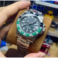 New GMT Dual Time Zone Display Stainless Steel Watch Seiko Seiko NH34A Greenwich Automatic Movement