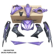 COVERSET BODYSET YAMAHA LC LC135 V1 EXCITER RC PURPLE STRIPE TANAM CODE 036 DOCTOR EDITION