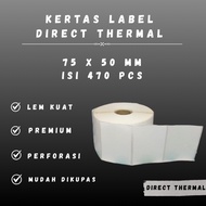 DT 75x50 - 1" @470 - 1Line CORE 1 INCH 75X50MM 75 X 50 MM 7.5X5 CM 7.5 X 5 CM BARCODE LABEL THERMAL 