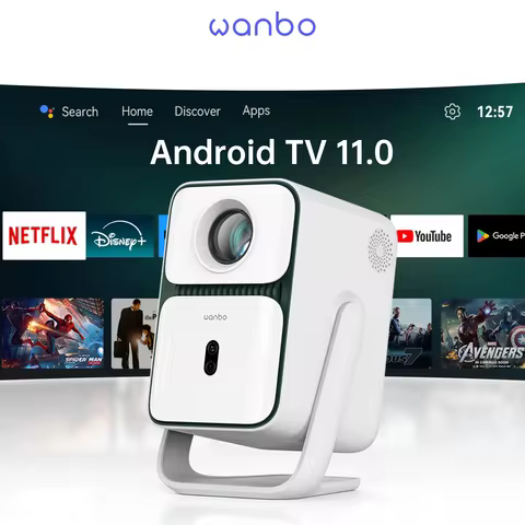 Wanbo T2 Ultra 1080P Projector Support 4K Andorid TV11.0 Proyector 500Ansi Home Beam Smart Projector