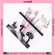 Cartoon Clear Plastic Zip Envelope File Bag Pencil Pen Case Document Bag