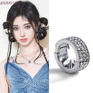 BARR1YP 2/4/6pcs/set Hair Braid Tubes, Y2K Hollow Out Silver Round Hairclasp, Hair Accessories Hair 