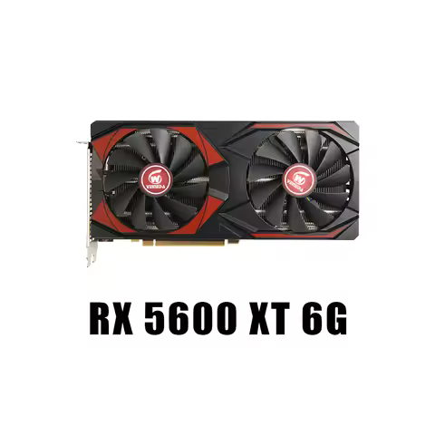 Veineda Graphics Card RX5600XT 6G PC Gaming Graphics Card 6GB 128Bit GDDR6 PCI-E 4.0×8 GPU Radeon rx