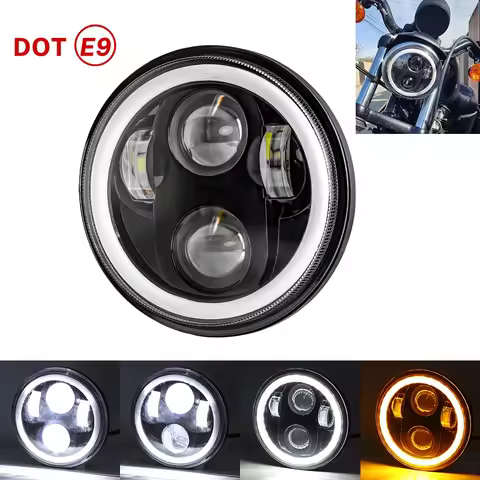 Universal 5 3/4 Inch 5.75" Led Car Motorcycle Headlight For Harley Indian Scout Honda Yamaha V-Star 