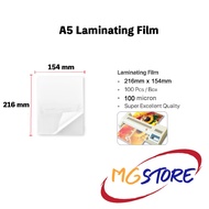 A5 LAMINATE LAMINATING FILM 100 Microns Thickness (100 pcs)