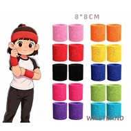 8*8CM men women sport elastic wristband wrist protector towel gym knitted bracers wipe sweat