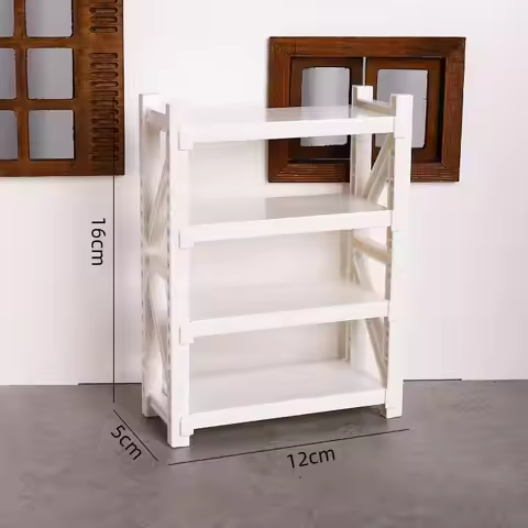 New 1/12 Dollhouse Simulation Storage Shelves Warehouse Racks Model Dollhouse Mini Furniture Decorat