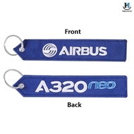 [GA] 1Pc Airbus Keychain Phone Straps Embroidery A320 Aviation Key Ring Chain for Aviation Gift Stra