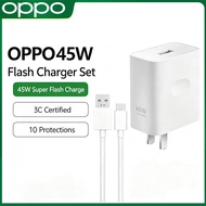 OPPO 45W SUPERVOOC Fast Charger Set Type C Quick Charging Cable Android Phone Fast Charging Adapter