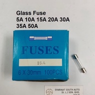 5A 10A 15A 20A 25A 30A 35A 50A Glass Fuse 5AMP 10AMP 15AMP 20AMP 25AMP 30AMP 35AMP 50AMP Car Fuse Ja