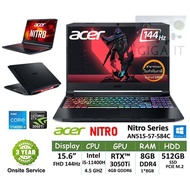 Acer Notebook Nitro AN515-57-584C (15.6", i5-11400H, DDR4 8G, RTX3050Ti 4GD6, 512GB PCle M.2, Win10) ประกันเอเซอร์ 3 ปี
